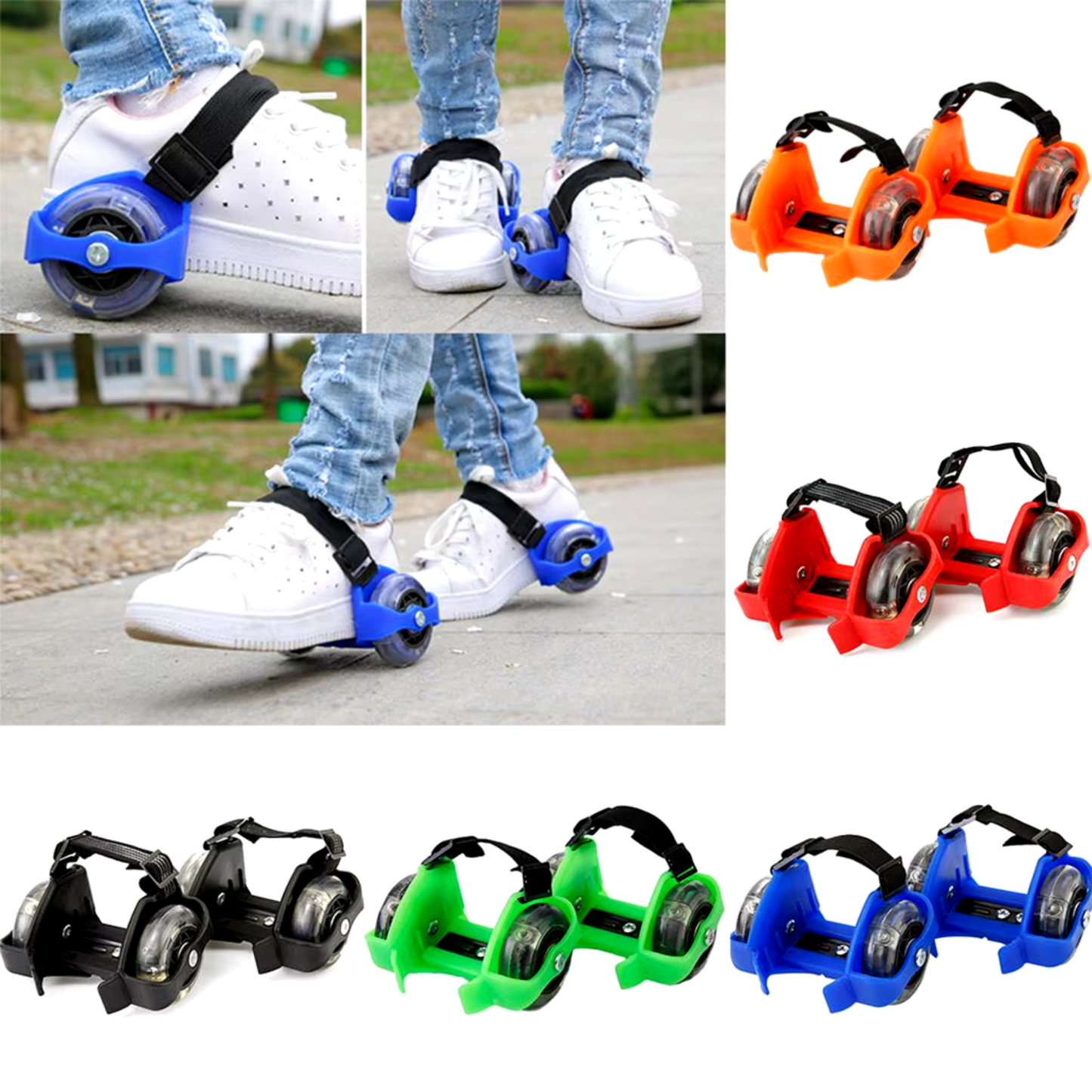 Patín Ajustable Luces Led Para Zapatilla